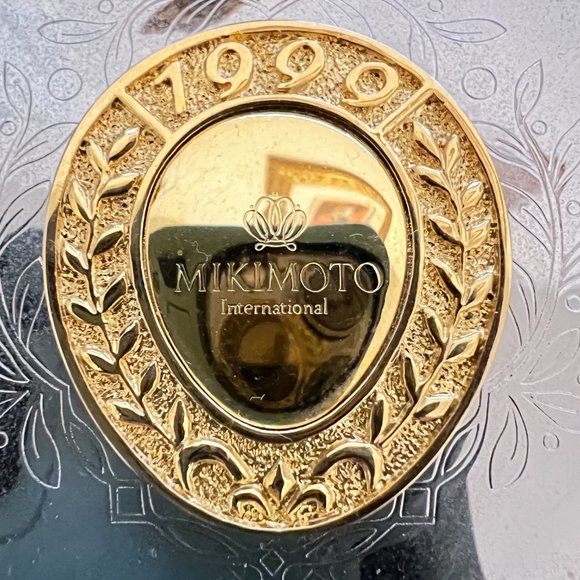 $999 Authentic MIKIMOTO 1999 Limited Edition Pearl Silver Tone Jewelry Tray - Picture 2 of 11